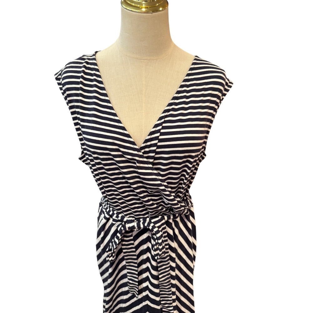 Talbots Black and White Striped Maxi Dress - Picture 8 of 8